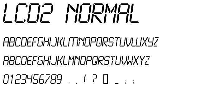 LCD2 Normal font